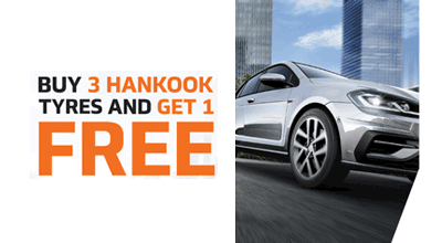 Buy 3 Hankook tyres and get 1 free
