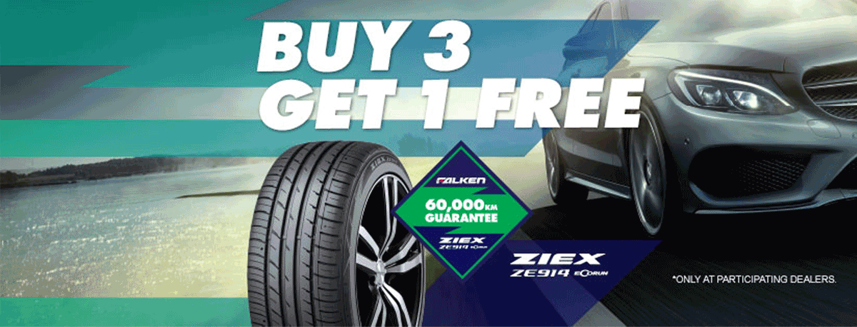 Buy 3 ZIEX ZE914 tyres and get 1 free!